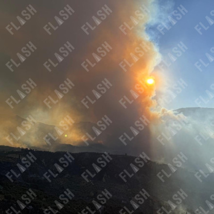 Φωτιά στην Κορινθία: Νέο 112 για εκκένωση - Στις αυλές των σπιτιών οι φλόγες