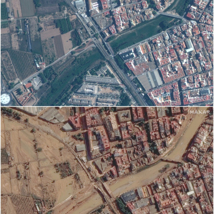 Ισπανία: «Σημείο μηδέν» η Βαλένθια - Το πριν και το μετά από τις φονικές πλημμύρες