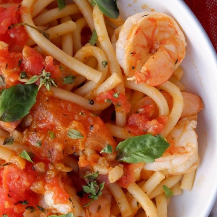 Σαρακοστιανές συνταγές: Γαριδομακαρονάδα