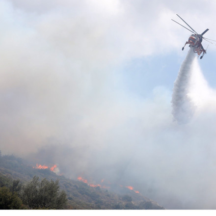 Φωτιά στη Σάμο - Μεγάλη κινητοποίηση της Πυροσβεστικής