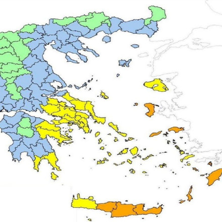 Φωτιά: Ο χάρτης πρόβλεψης κινδύνου πυρκαγιών για αύριο Δευτέρα 10 Ιουλίου