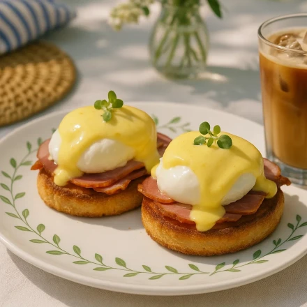 Αυγά benedict με σπιτική σάλτσα Ολαντέζ
