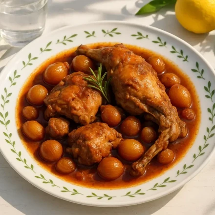 Παραδοσιακό κουνέλι στιφάδο
