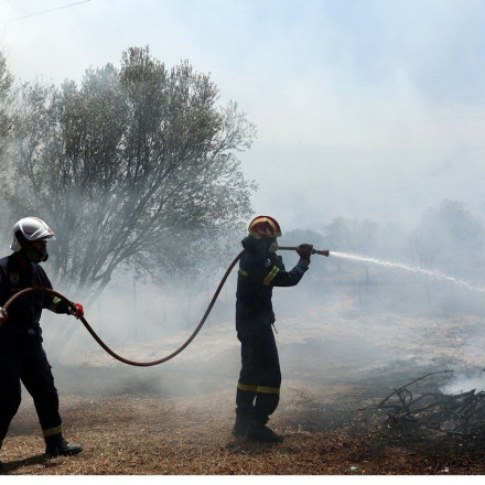 Φωτιά στον Κουβαρά: Ασθενοφόρα στην περιοχή - Δύο κάτοικοι στο νοσοκομείο