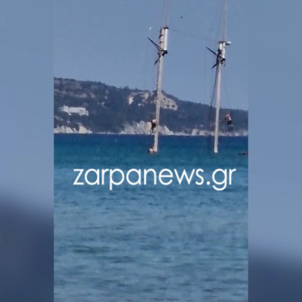 Χανιά: Βίντεο με νεαρούς σε επικίνδυνες βουτιές από την κορυφή βυθισμένου ιστιοφόρου