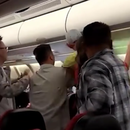 Πτήση κατέληξε σε... «ροντέο»: Σκηνές χάους στην καμπίνα αεροσκάφους για λίγη... ησυχία - Δείτε βίντεο