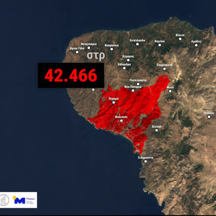 Στάχτη 100.000 στρέμματα από τις φωτιές σε Χίο, Ζάκυνθο, Πρέβεζα, Κάτω Αχαΐα - Εικόνες από δορυφόρο