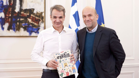 Κυριάκος Μητσοτάκης: Υποδέχθηκε τον ιδρυτή της Σχεδίας - Τι είπαν για το Παγκόσμιο Κύπελλο Αστέγων