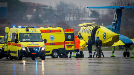 Δυστύχημα ΠΑΟΚ: Στη Θεσσαλονίκη με ειδικό αεροπλάνο του ΕΚΑΒ έφτασε ο 20χρονος τραυματίας