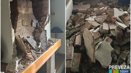 Κεραυνός χτύπησε σπίτι στην Πρέβεζα, γκρέμισε το τζάκι - «Σαν να έπεσε βόμβα»