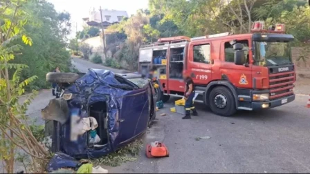 Εικόνες-σοκ από το τροχαίο στην Παντάνασσα - Το ΙΧ διαλύθηκε μετά την πτώση από τη γέφυρα