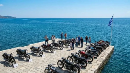 Αρχαία Επίδαυρος: Μοτοσικλέτες μιας άλλης εποχής κατακλύζουν το λιμάνι