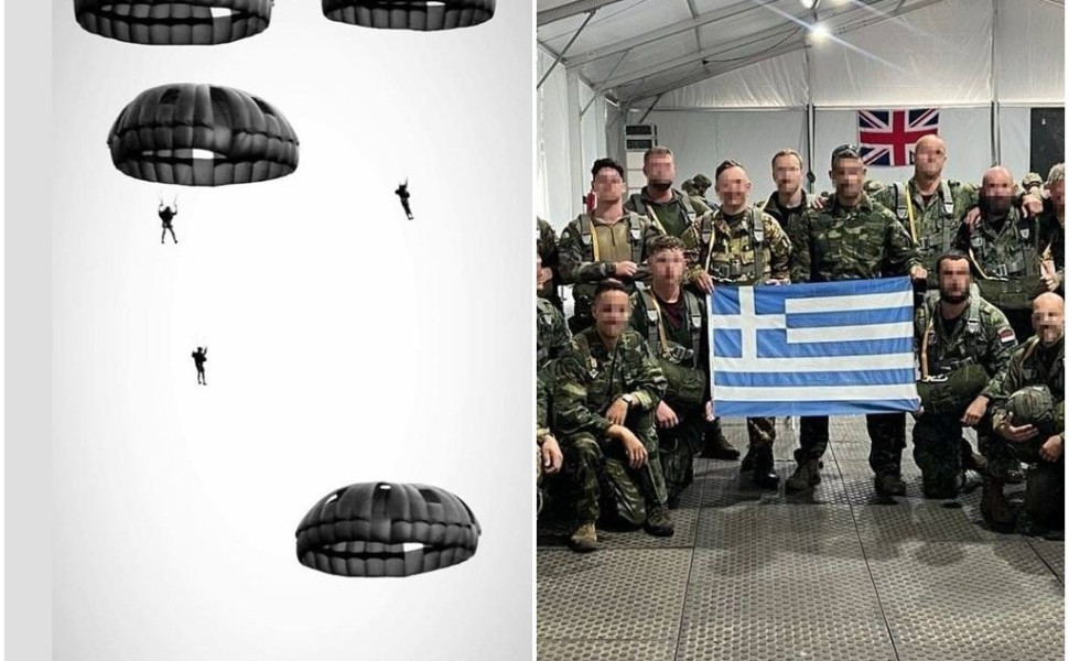 Εικόνα από τους Έλληνες αλεξιπτωτιστές στην πολυεθνική άσκηση «FALCON LEAP – 25»