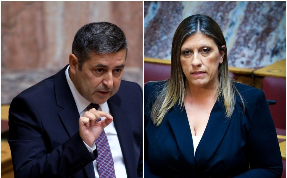 Γ. Μυλωνάκης και Ζ. Κωνσταντοπούλου στη συζήτηση επίκαιρων ερωτήσεων στην Ολομέλεια της Βουλής (φωτο: Eurokinissi)