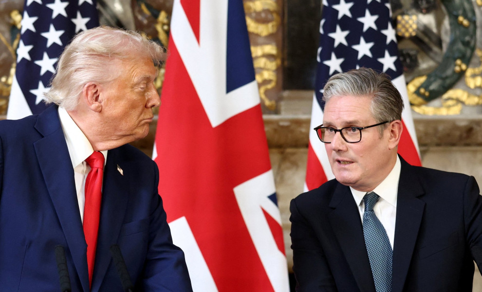 Ο Πρόεδρος των ΗΠΑ Ντόναλντ Τραμπ με τον Βρετανό πρωθυπουργό Κιρ Στάρμερ/Reuters
