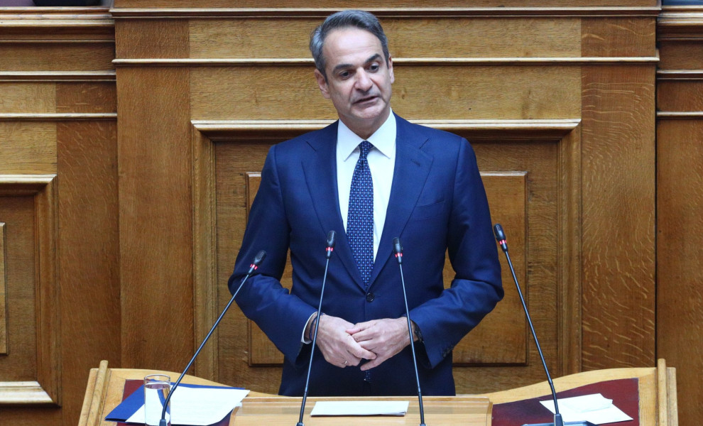 Ο Κυριάκος Μητσοτάκης στη Βουλή / Φωτ.: Eurokinissi