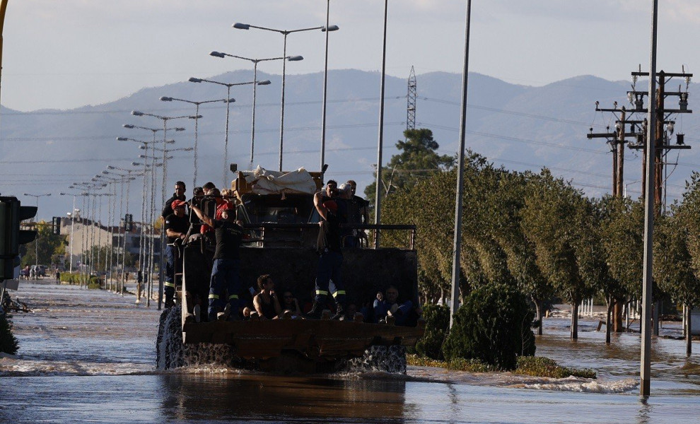 Λάρισα. Πλημμυρισμένη η συνοικία Γιαννούλη. Δευτέρα 11 Σεπτεμβρίου 2023  ( ΓΙΩΡΓΟΣ ΚΟΝΤΑΡΙΝΗΣ / EUROKINISSI)