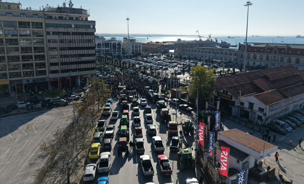 Οι αγρότες στο λιμάνι της Θεσσαλονίκης / Intime