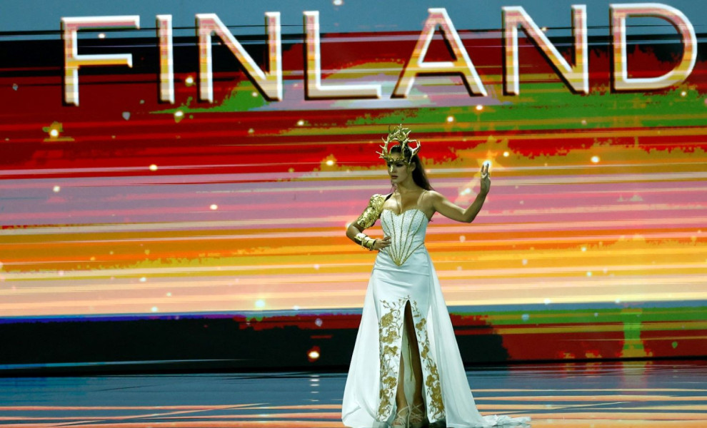 H Μις Φινλανδία Σάρα Τζαφτσέ στα καλλιστεία «Miss Universe»/Φωτ. αρχείου EPA/RUNGROJ YONGRIT