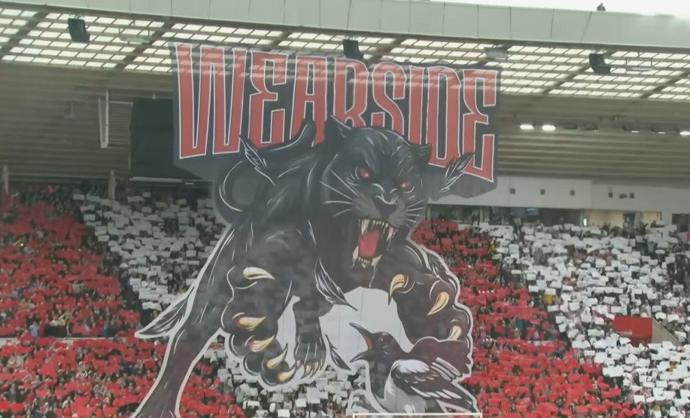 Το εντυπωσιακό κορεό των οπαδών της Σάντερλαντ. Πηγή: Printscreen