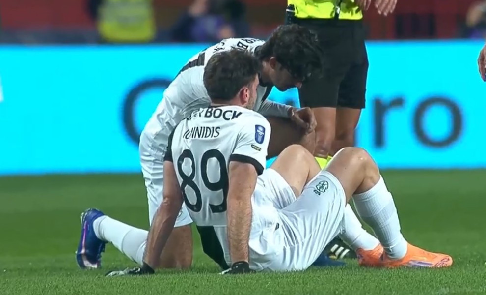 Ο τραυματίας Φώτης Ιωαννίδης. Printscreen.