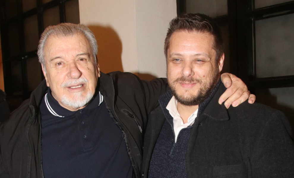O Τάσος Χαλκιάς με τον γιο του Άρη / φωτογραφία NDP