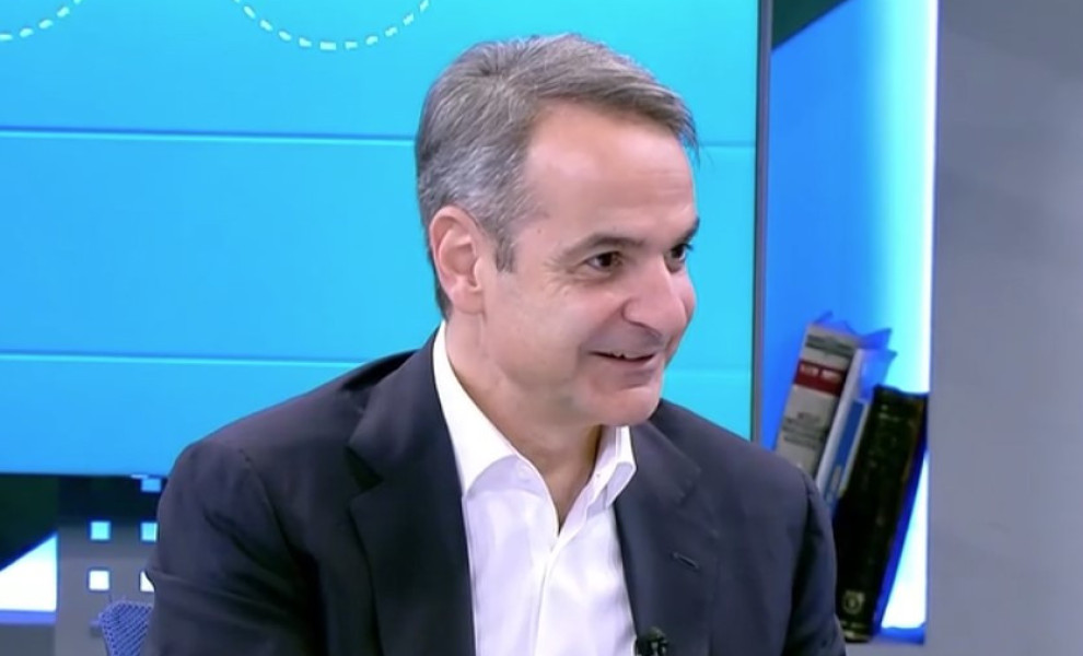 Ο Κυριάκος Μητσοτάκης στη συνέντευξη του Σαββάτου (17/01). Printscreen