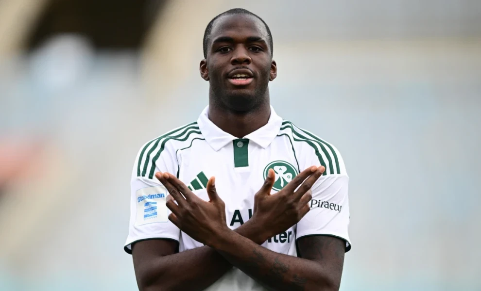 Ο πανηγυρισμός του «πιστολέρο» Τεττέη με τα σταυρωμένα χέρια. Πηγή: Eurokinissi