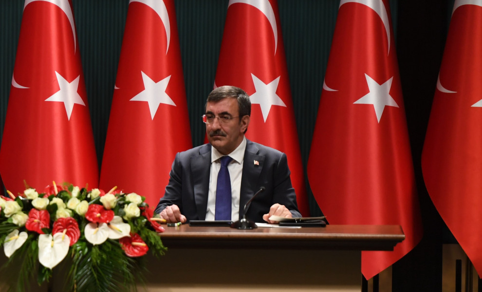 Ο αντιπρόεδρος της τουρκικής κυβέρνησης Τσεβντέτ Γιλμάζ (ΑΠΕ-ΜΠΕ/EPA)
