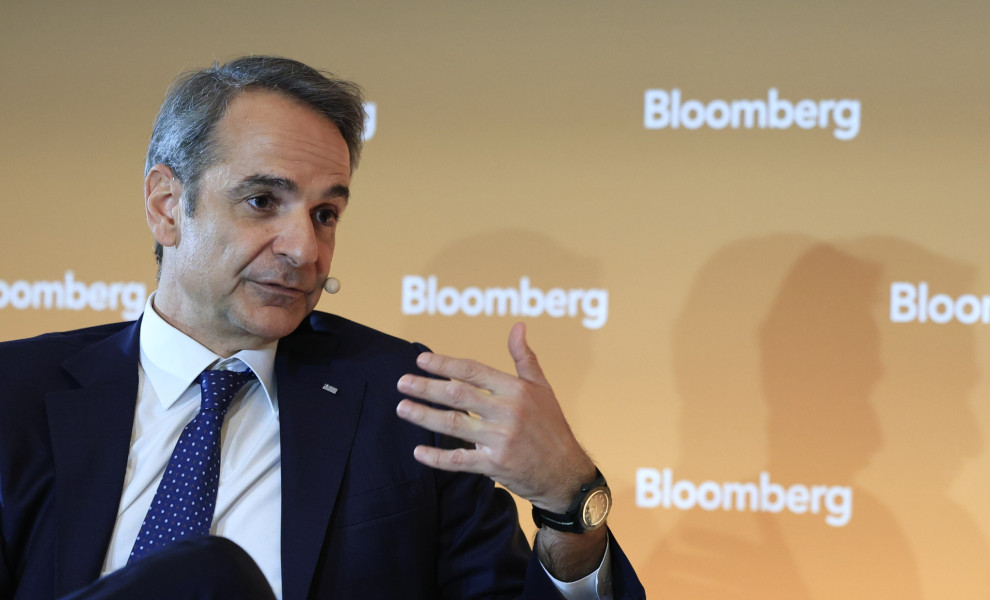 Κυριάκος Μητσοτάκης στο συνέδριο του Blommberg/Eurokinissi