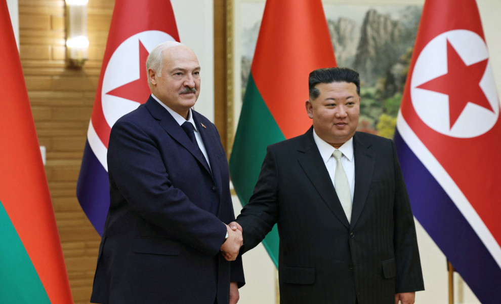 Ο Κιμ Γιονγκ Ουν και ο Αλεξαντρ Λουκαένκο στην Πιονγιάνγκ / Reuters