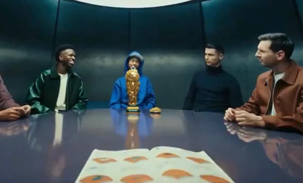 Printscreen από τη διάσημη διαφήμιση της Lego για το Μουντιάλ.