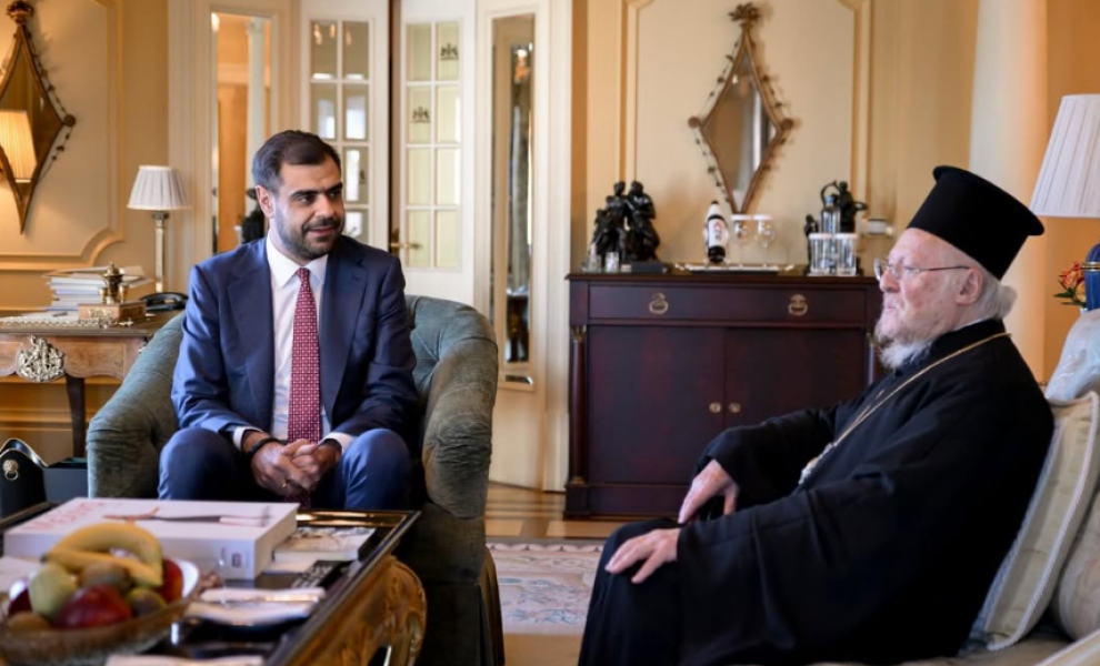 Ο Παύλος Μαρινάκης με τον Οικουμενικό Πατριάρχη Βαρθολομαίο (instagram/pavlosmarinakis)