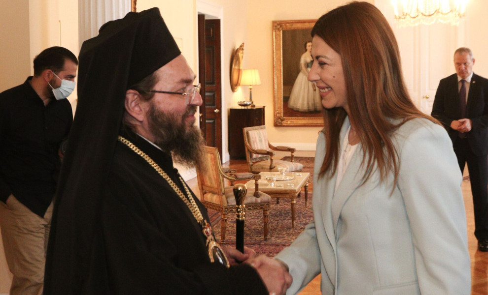 Στη φωτο ΜΗΤΡΟΠΟΛΙΤΗΣ ΚΙΛΚΙΣΙΟΥ ΒΑΡΘΟΛΟΜΑΙΟΣ ΣΟΦΙΑ ΖΑΧΑΡΑΚΗ ΥΠΟΥΡΓΟΣ ΠΑΙΔΕΙΑΣ ΦΩΤΟ ΧΡΗΣΤΟΣ ΜΠΟΝΗΣ//ΙΕΡΑ ΣΥΝΟΔΟΣ