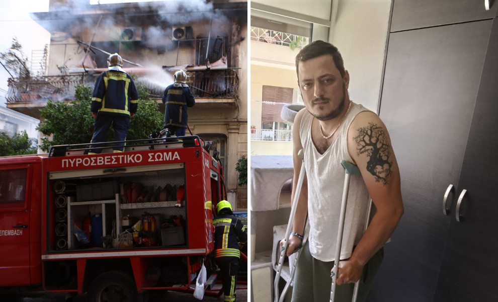 «Πήδα σε παρακαλώ, θα καείς»-Ο διανομέας περιγράφει στον FLASH τη διάσωση της 75χρονης στην Καλλιθέα