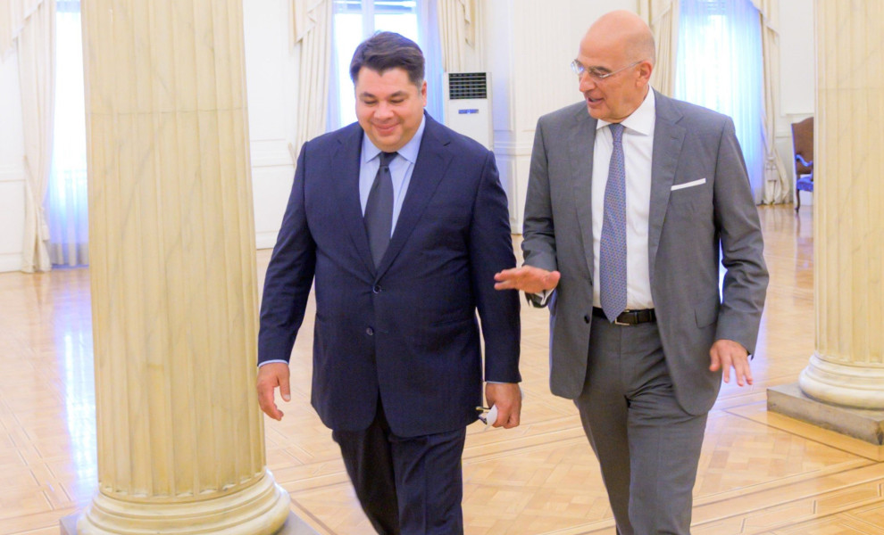 Ο Νίκος Δένδιας με τον Τζορτζ Τσούνη (φωτο αρχείου: Eurokinissi)