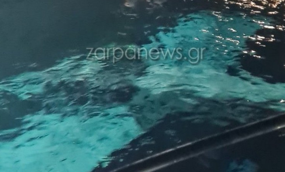 Το ανεμόπτερο όπως εντοπίστηκε από τους λιμενικούς σε βάθος δύο μέτρων από την επιφάνεια / Πηγή: Zarpanews