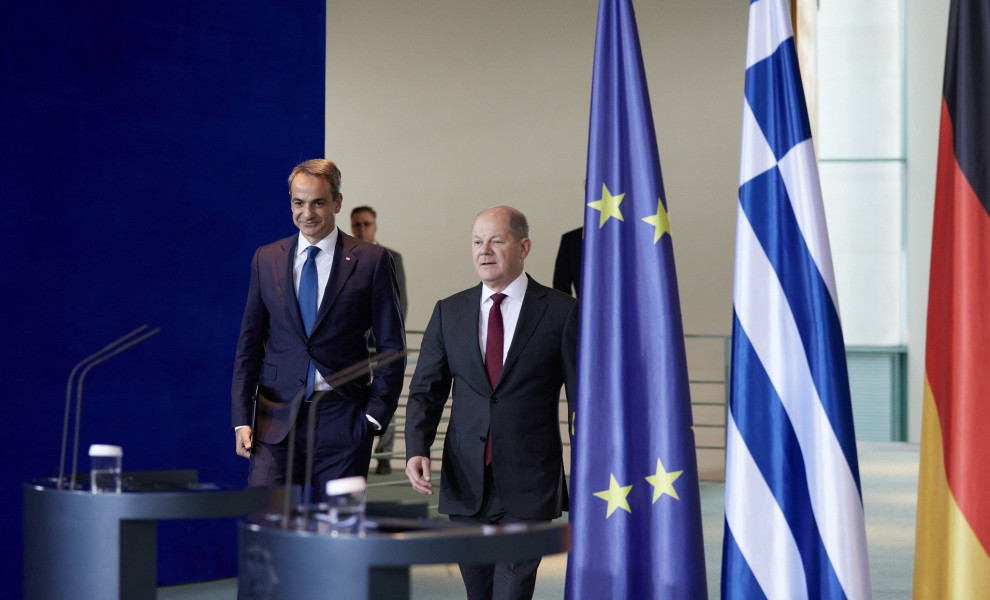 Κυριάκος Μητσοτάκης και Όλαφ Σολτς στο Βερολίνο/Γραφείο Τύπου πρωθυπουργού