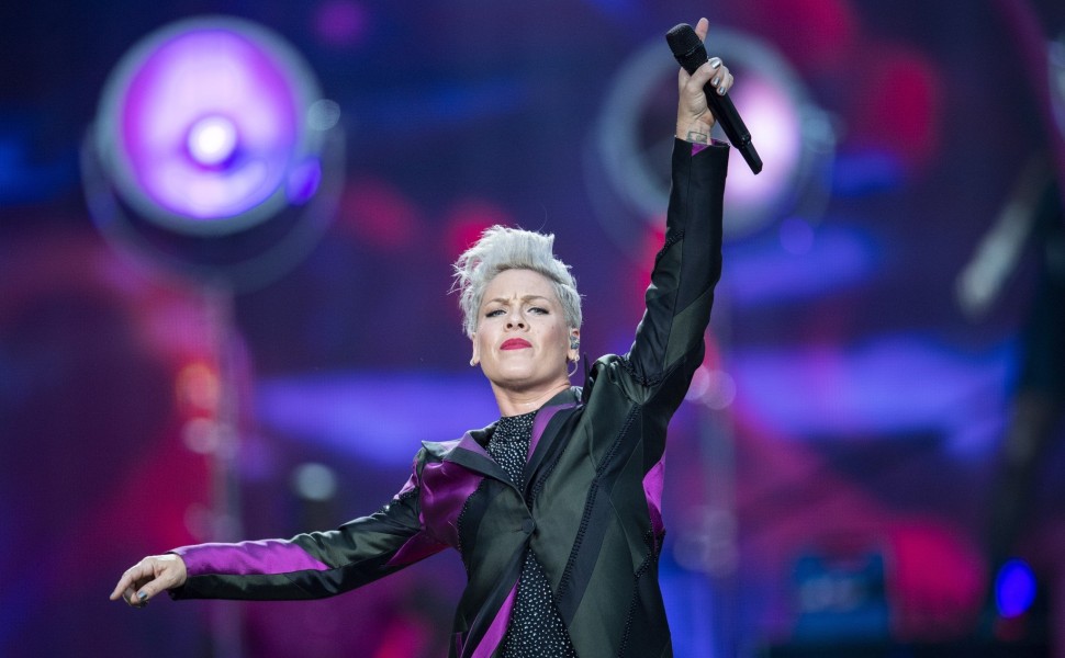 P!NK/Φωτογραφία EPA-ENNIO LEANZA P!NK/Φωτογραφία EPA-ENNIO LEANZA