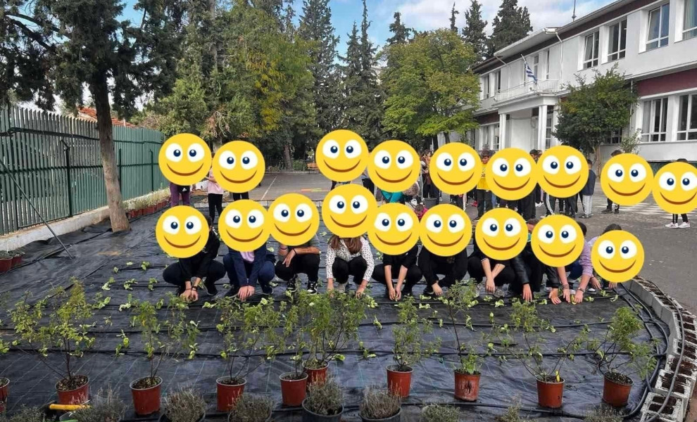 Λαχανόκηπος σε αυλή δημοτικού σχολείου στη Θεσσαλονίκη/φωτό ΑΠΕ-ΜΠΕ