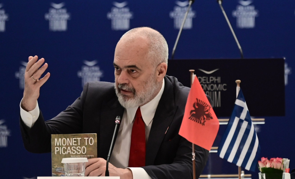 Ο πρωθυπουργός της Αλβανίας Έντι Ράμα, στην τελευταία του επίσκεψη στην Αθήνα / Eurokinissi