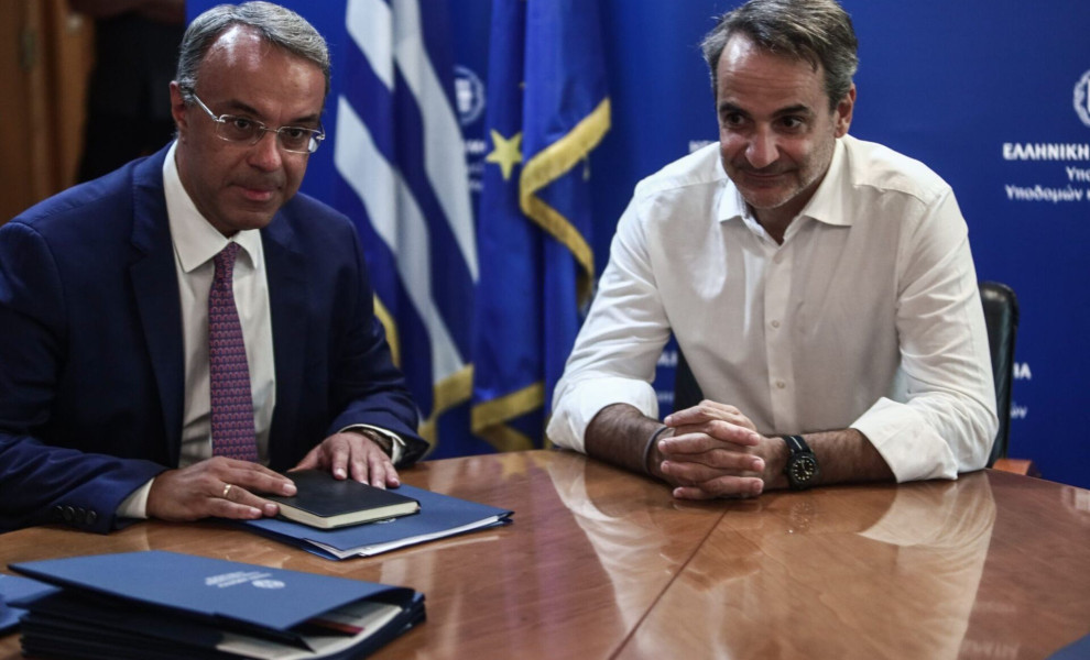 Επίσκεψη του Πρωθυπουργού Κυριάκου Μητσοτάκη στο υπουργείο Μεταφορών, Παρασκευή 21 Ιουλίου 2023. 
(ΚΩΣΤΑΣ ΤΖΟΥΜΑΣ/EUROKINISSI)