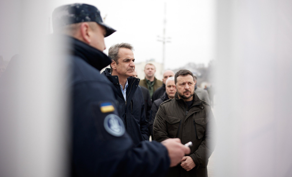 Κυριάκος Μητσοτάκης και Βολοντίμιρ Ζελένσκι στο λιμάνι της Οδησσού (φωτο: Γραφείο Τύπου Πρωθυπουργού)