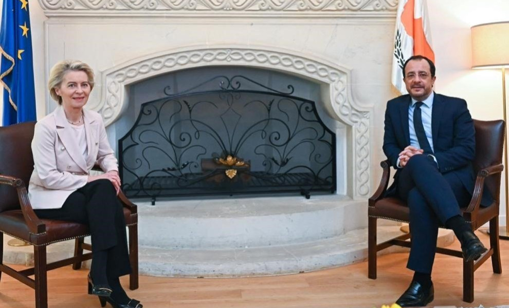 Από τη συνάντηση της προέδρου της Κομισιόν με τον Πρόεδρο της Κυπριακής Δημοκρατίας Νίκο Χριστοδουλίδη / Φωτ. Ευρωπαϊκή Επιτροπή