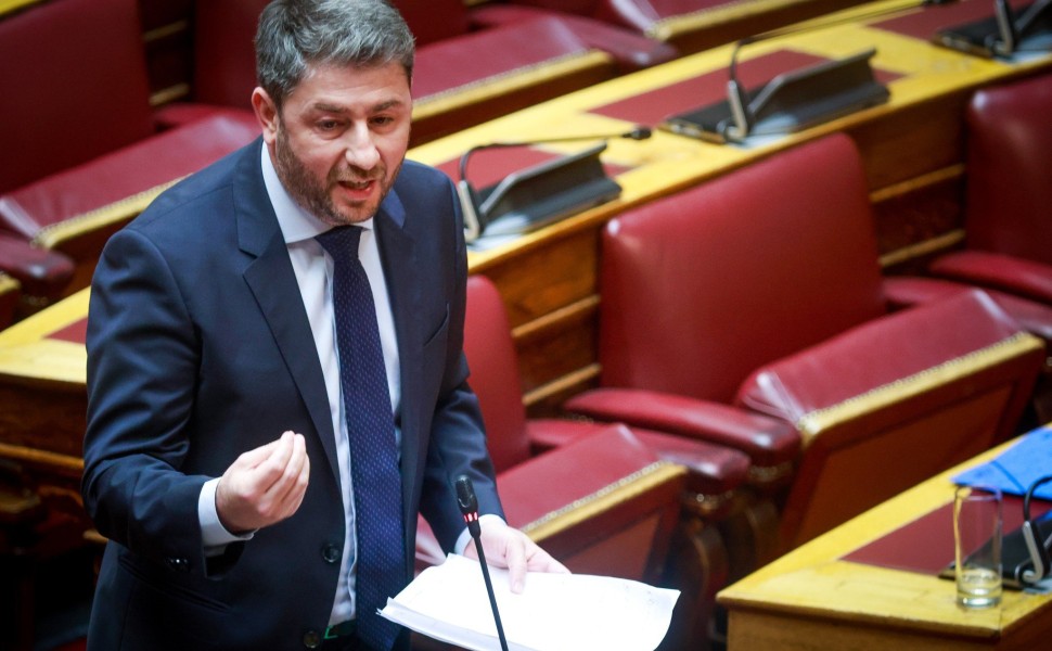 O πρόεδρος του ΠΑΣΟΚ Νίκος Ανδρουλάκης στην Ολομέλεια της Βουλής / Eurokinissi O πρόεδρος του ΠΑΣΟΚ Νίκος Ανδρουλάκης στην Ολομέλεια της Βουλής / Eurokinissi