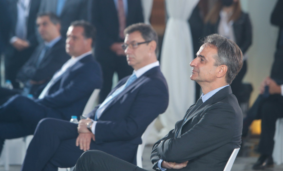 Εικόνα από τα εγκαίνια του Κέντρου Ψηφιακής Καινοτομίας της Pfizer στη Θεσσαλονίκη απο τον Κυριάκο Μητσοτάκη (φωτο: Eurokinissi)