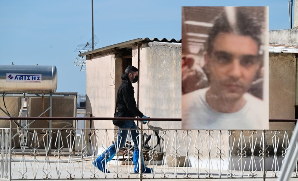 Έρευνες αστυνομικών στην  Ηλιούπολη/ eurokinissi - Στην ένθετη φωτο ο νεκρός γιος