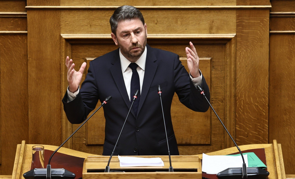 Ο Νίκος Ανδρουλάκης στο βήμα της Βουλής / Intime