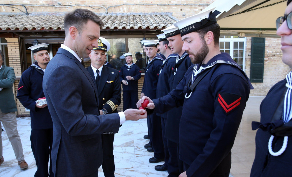 Στέφανος Κασσελάκης στο Ναύσταθμο Κερκύρας / intime