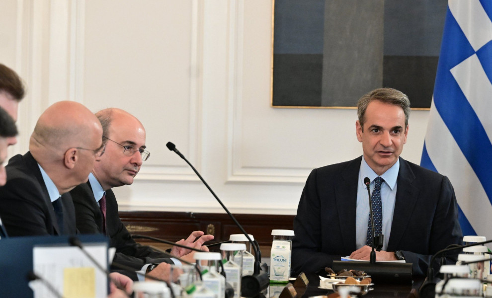 Ο κυριάκος Μητσοτάκης στο υπουργικό συμβούλιο/Eurokinissi